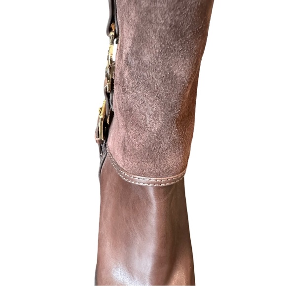 Michael Kors Chocolate Suede and Leather Ankle Boots - Picture 4 of 10